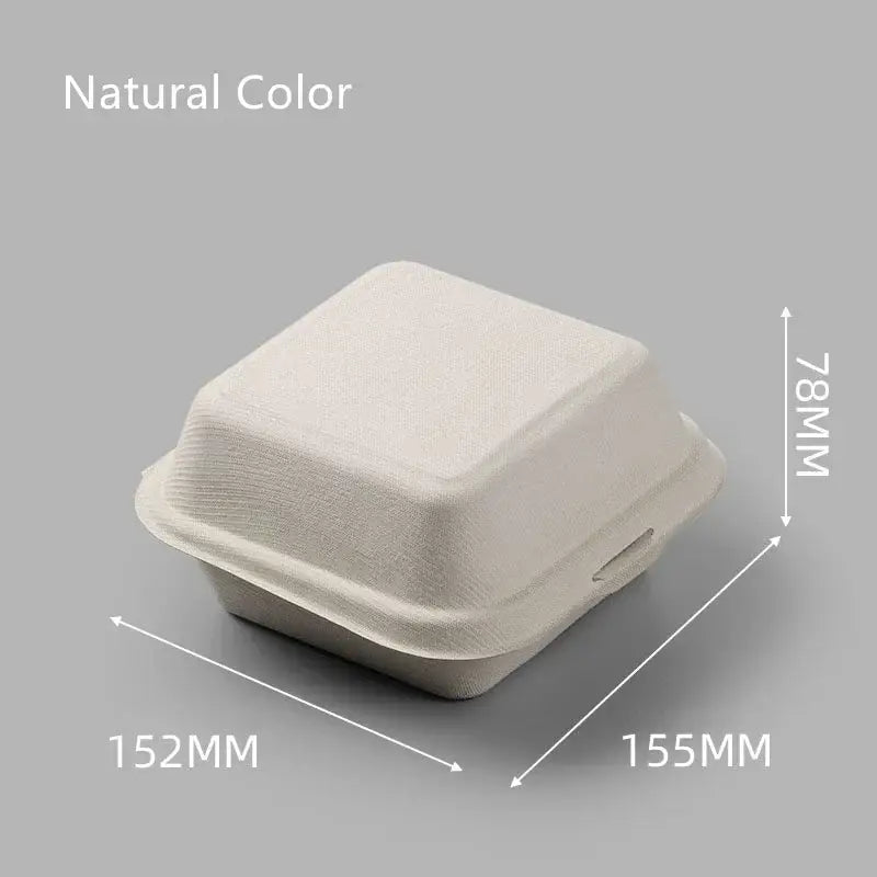 Modern white illustrated biodegradable dessert box set dining room