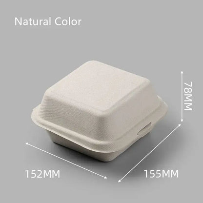 Modern white illustrated biodegradable dessert box set dining room