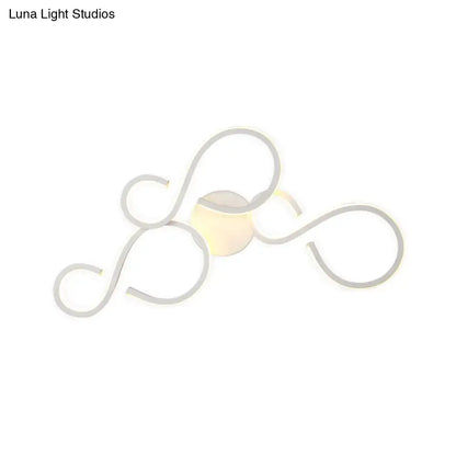 Modern white infinity spiral led light living room bulb included