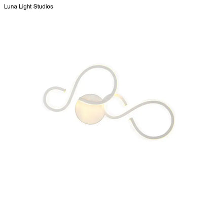 Modern white infinity spiral led light living room bulb included