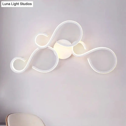 Modern white infinity spiral led light living room bulb included