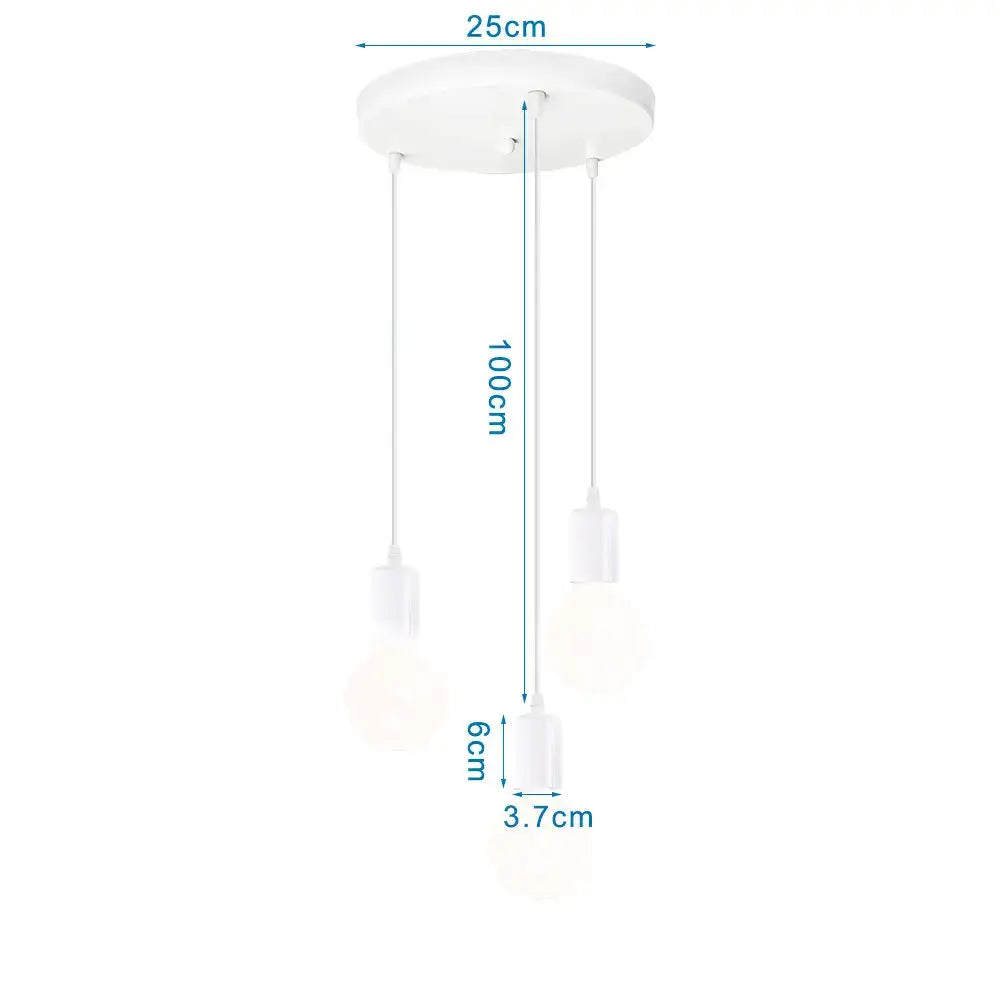 Modern white iron cage pendant lights for kitchen and living room