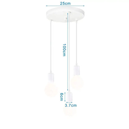 Modern white iron cage pendant lights for kitchen and living room