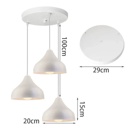 Modern white iron cage pendant lights for kitchen and living room