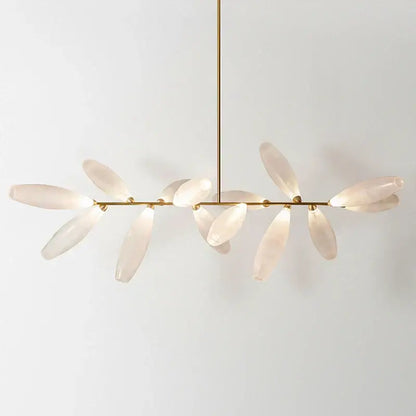 Modern white leaf elegant glass led pendant light dining room