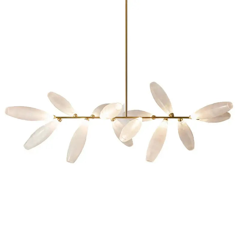 Modern white leaf elegant glass led pendant light dining room