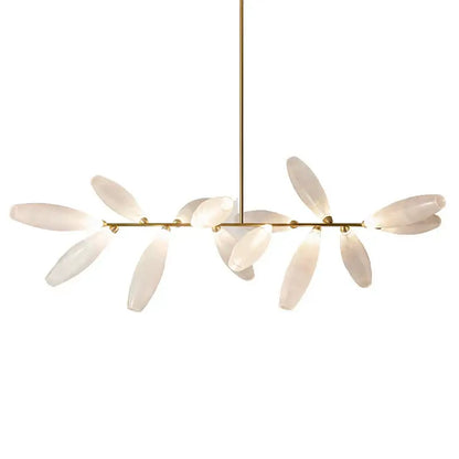 Modern white leaf elegant glass led pendant light dining room