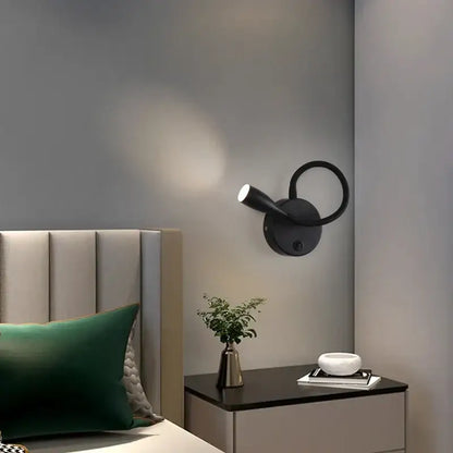Modern white led bedside wall lamp with usb port – bedroom reading light