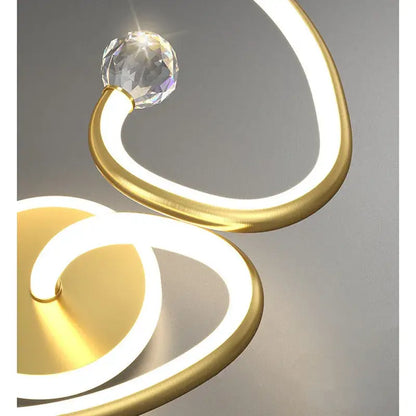 Modern white led ceiling light chandelier with crystal for living room