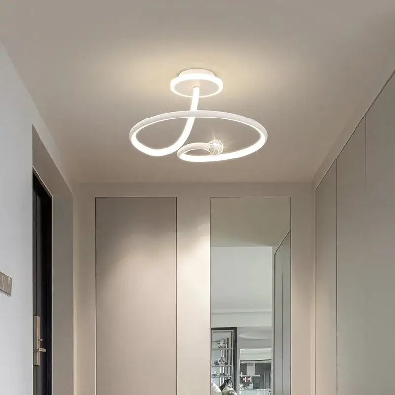 Modern white led ceiling light chandelier with crystal for living room
