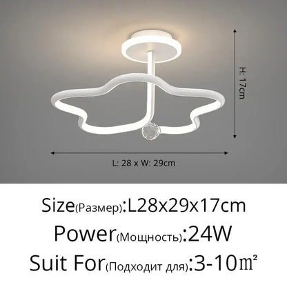 Modern white led ceiling light chandelier with crystal for living room