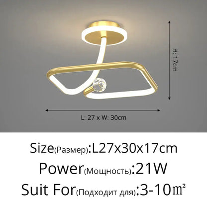 Modern white led ceiling light chandelier with crystal for living room