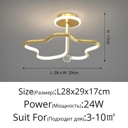 Modern white led ceiling light chandelier with crystal for living room