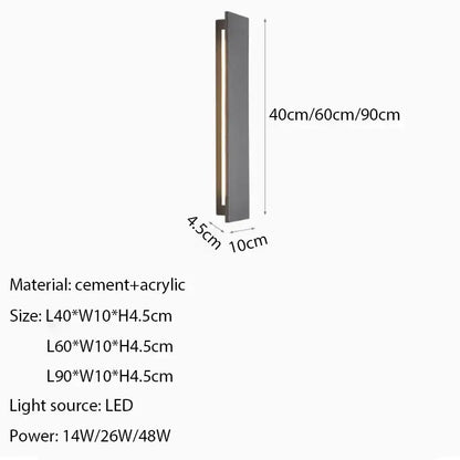 Modern white led limestone sconce garden porch wall light