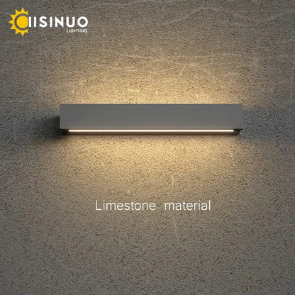 Modern white led limestone sconce garden porch wall light