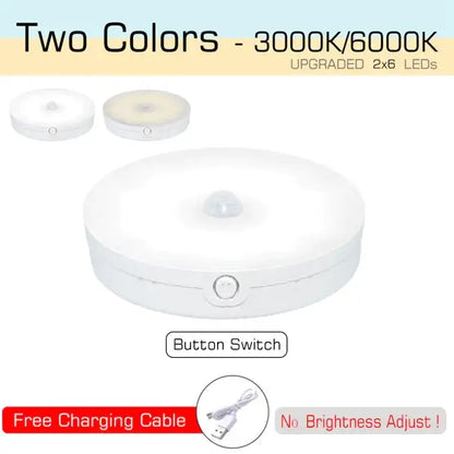 Modern white led motion sensor nightlight for stairs and closet