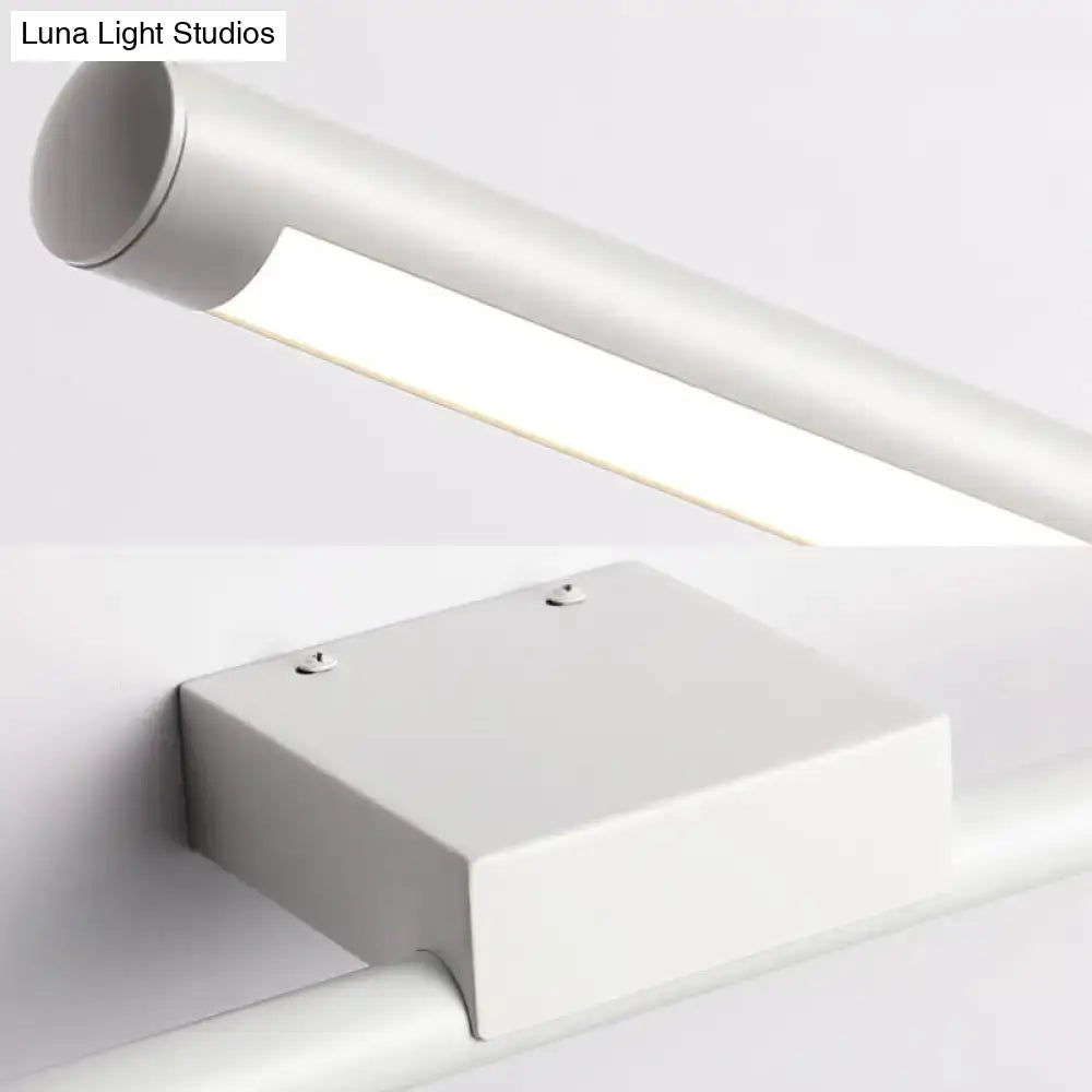 Modern white led vanity lamp with acrylic shade – bathroom wall light