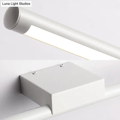 Modern white led vanity lamp with acrylic shade – bathroom wall light