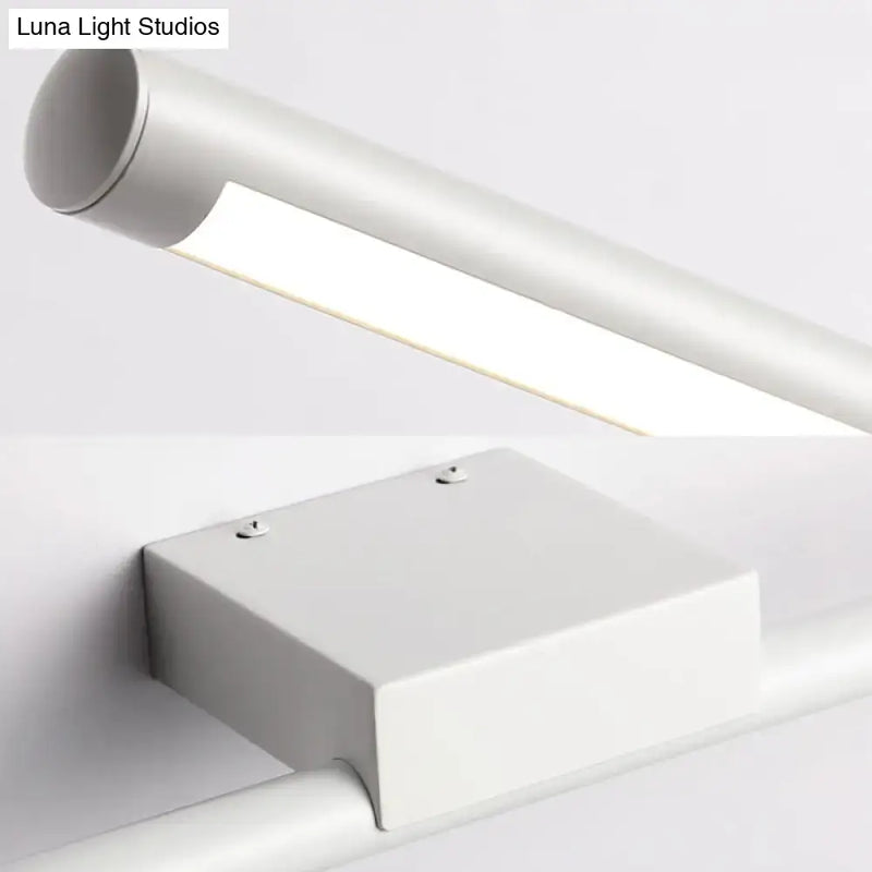 Modern white led vanity lamp with acrylic shade – bathroom wall light