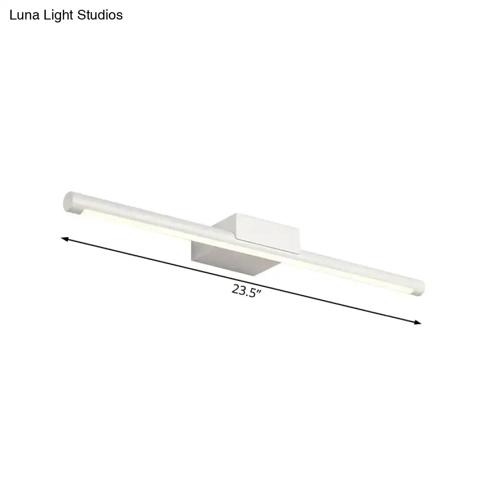 Modern white led vanity lamp with acrylic shade – bathroom wall light