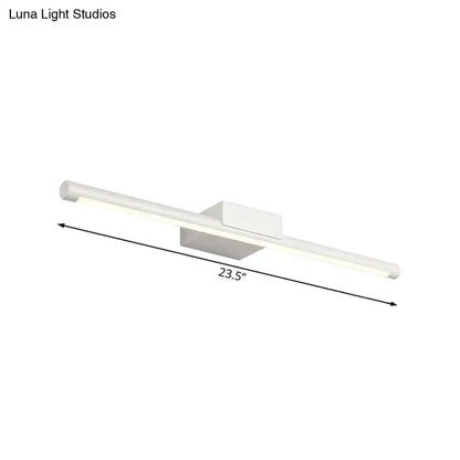 Modern white led vanity lamp with acrylic shade – bathroom wall light