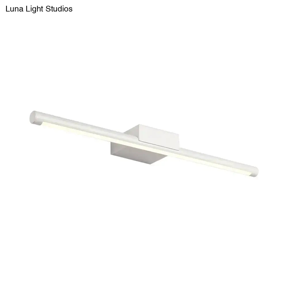 Modern white led vanity lamp with acrylic shade – bathroom wall light