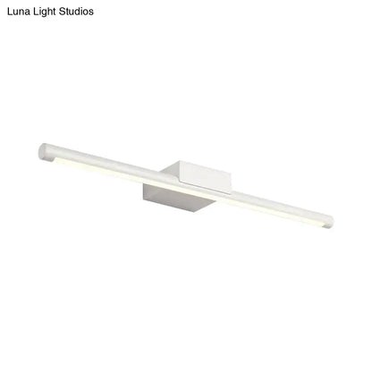 Modern white led vanity lamp with acrylic shade – bathroom wall light