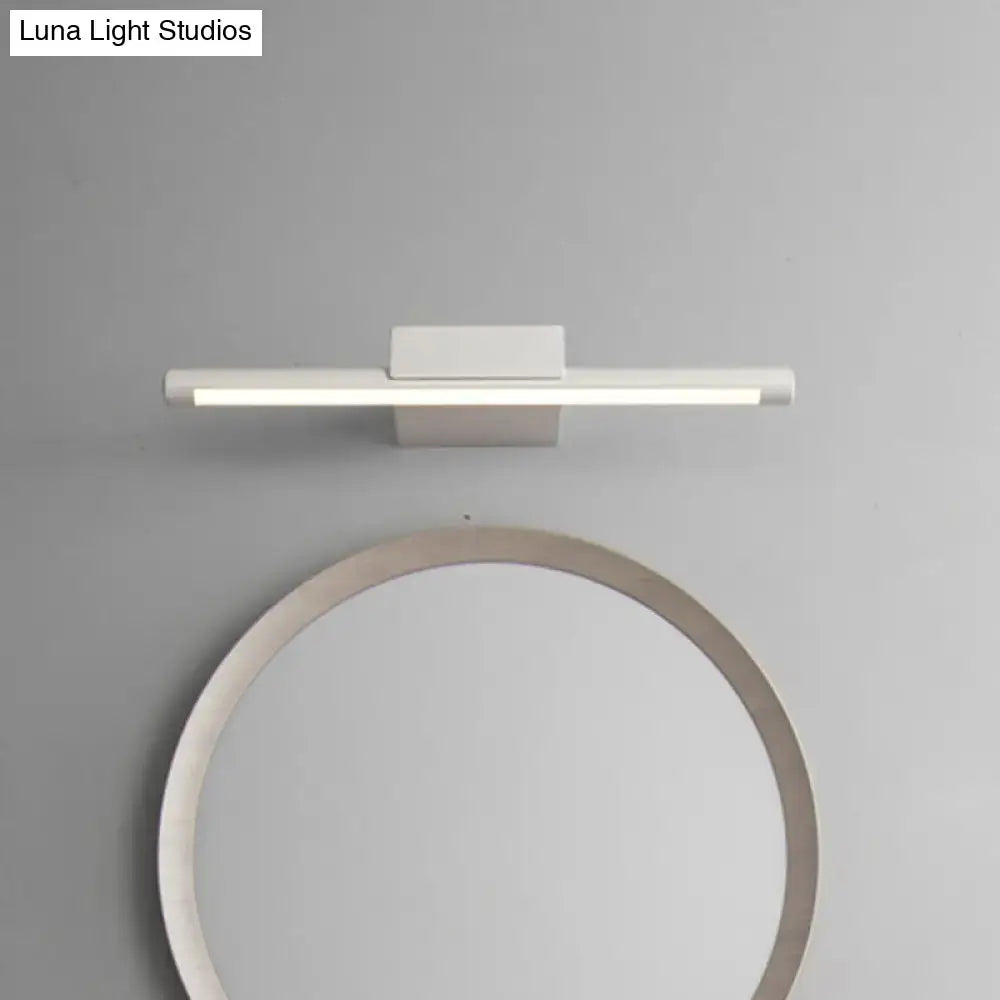 Modern white led vanity lamp with acrylic shade – bathroom wall light