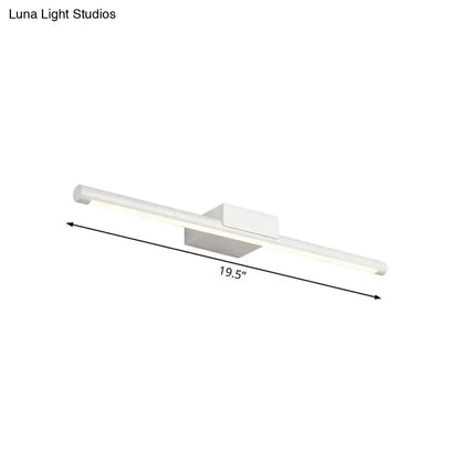 Modern white led vanity lamp with acrylic shade – bathroom wall light