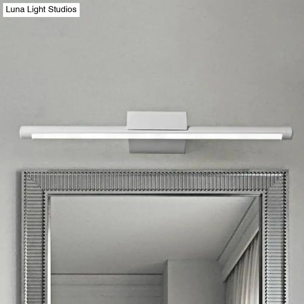 Modern white led vanity lamp with acrylic shade – bathroom wall light