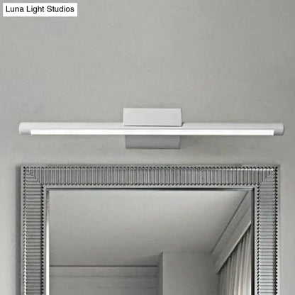 Modern white led vanity lamp with acrylic shade – bathroom wall light