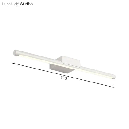 Modern white led vanity lamp with acrylic shade – bathroom wall light