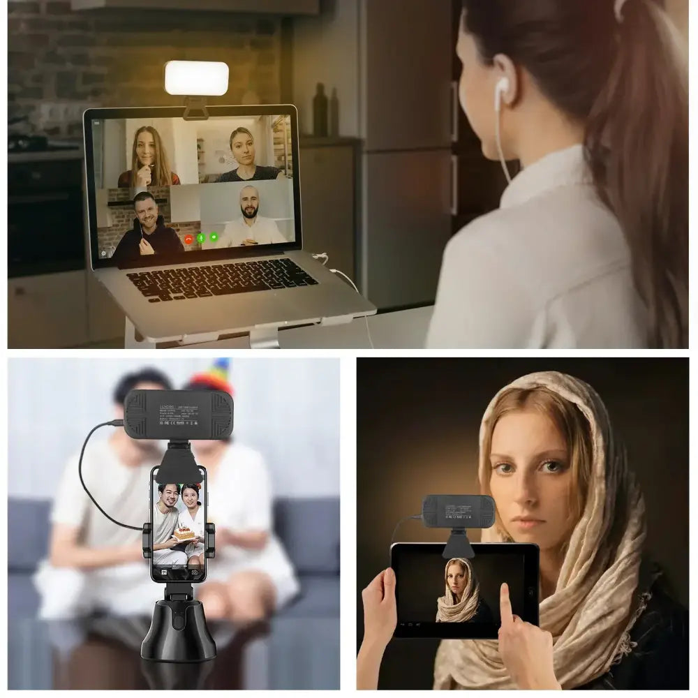 Modern white led video light for office and live broadcast
