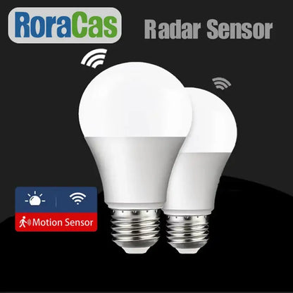 Modern white led wall lamp porch radar motion sensor lightbulb