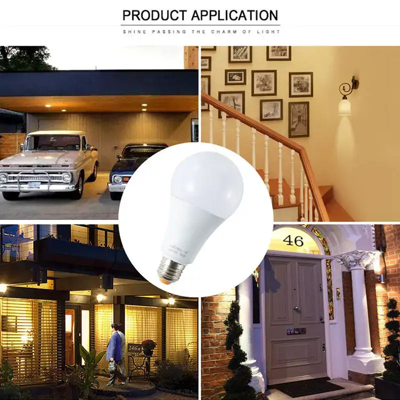 Modern white led wall lamp porch radar motion sensor lightbulb