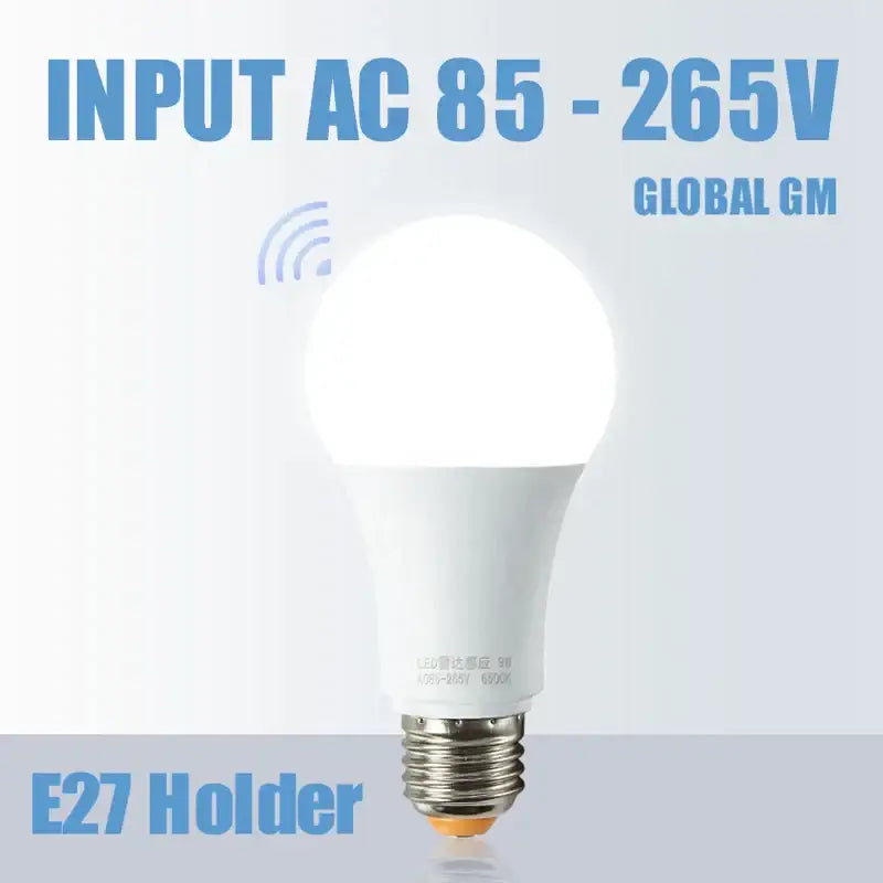 Modern white led wall lamp porch radar motion sensor lightbulb