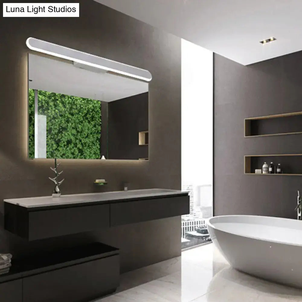 Modern white led wall light bathroom mirror fixture