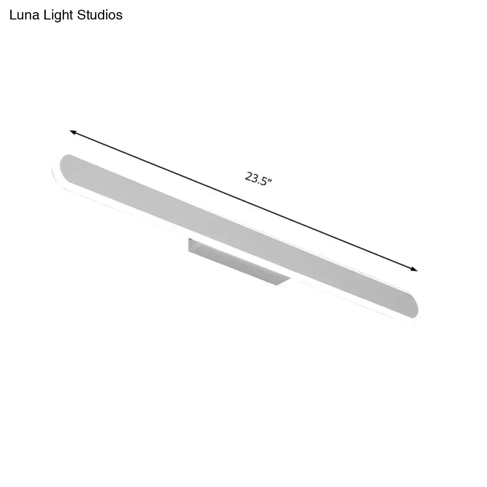 Modern white led wall light bathroom mirror fixture