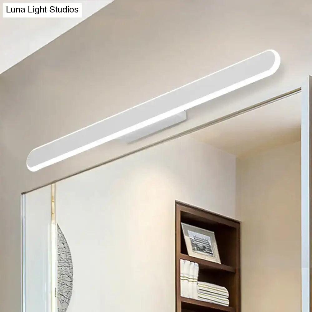 Modern white led wall light bathroom mirror fixture