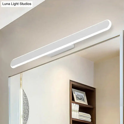 Modern white led wall light bathroom mirror fixture