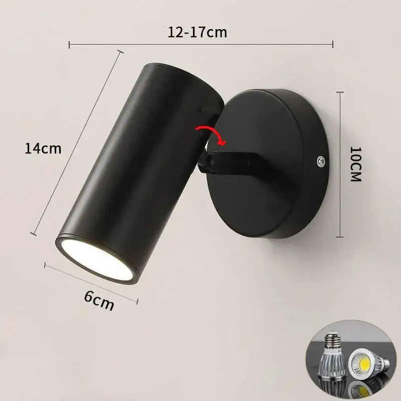 Modern white led wall light with usb charging – bedroom wall lamp