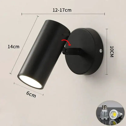 Modern white led wall light with usb charging – bedroom wall lamp