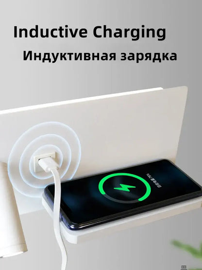 Modern white led wall light with usb charging – bedroom wall lamp