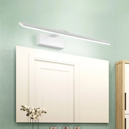 Modern white led wall mount light bathroom rectangular acrylic lamp