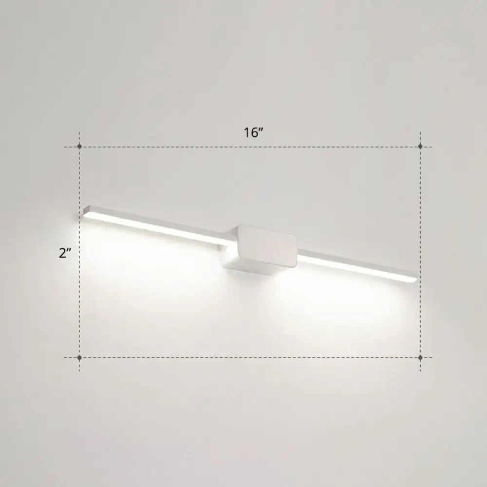 Modern white led wall mounted bathroom vanity lamp
