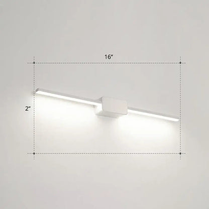 Modern white led wall mounted bathroom vanity lamp