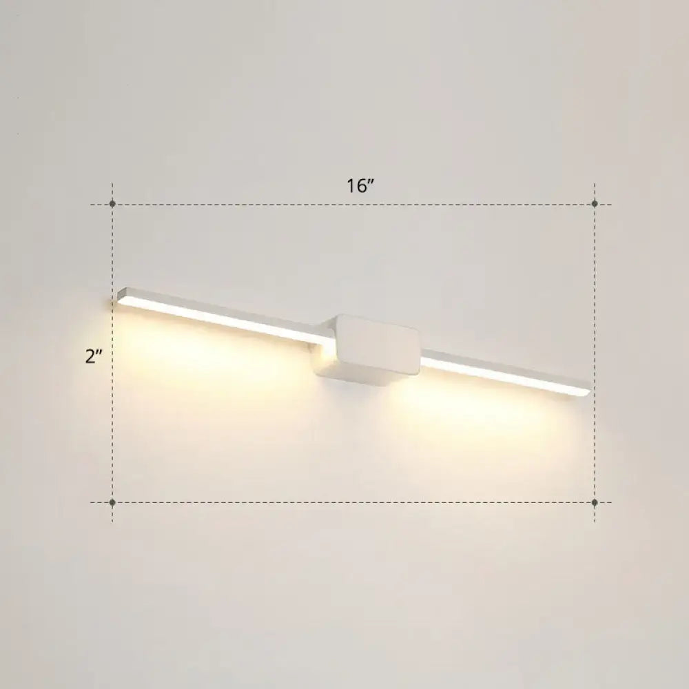 Modern white led wall mounted bathroom vanity lamp