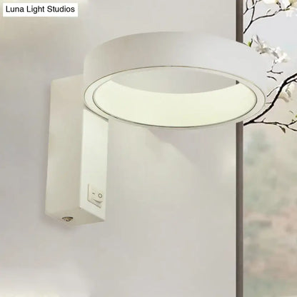 Modern white led wall sconce – living room direct wired light