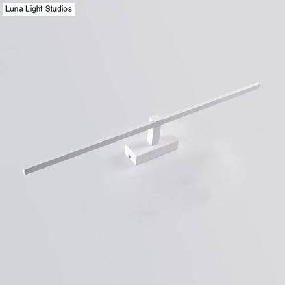 Modern white linear led wall sconce bathroom mirror light