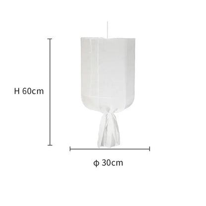 Modern white linen cotton pendant lamp kitchen island lighting